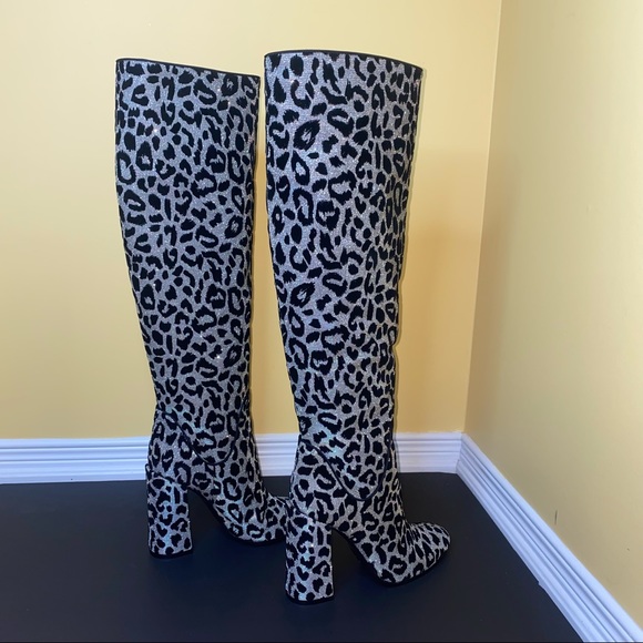 DOLCE & GABBANA Animal Print Grosgrain Trim Boots - Picture 7 of 14